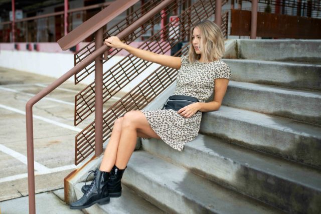 abercrombie leopard mini dress